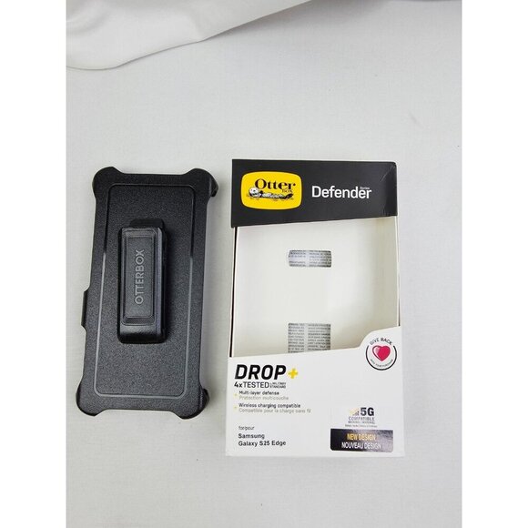 Otterbox Defender Samsung Galaxy S25 Edge Black Clip Phone Holder NEW - Picture 1 of 5
